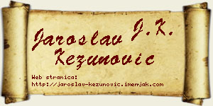 Jaroslav Kezunović vizit kartica